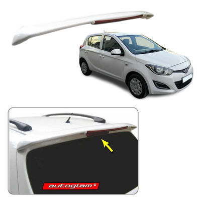 Roof Spoiler with LED Light for Hyundai i20 2012-2014 Models, Color - CORAL WHITE, AGHi20RSC