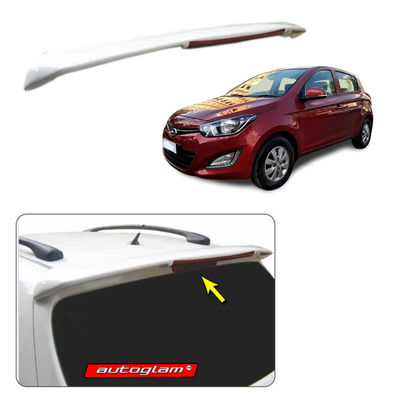 Roof Spoiler with LED Light for Hyundai i20 2012-2014 Models, Color - MAHRAJAH RED, AGHi20RSMR