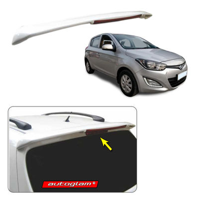 Roof Spoiler with LED Light for Hyundai i20 2012-2014 Models, Color - SLEEK SILVER, AGHi20RSS