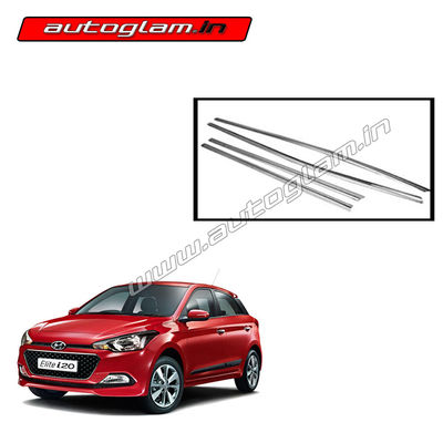 Hyundai i20 Elite 2014-18 Chrome Lower Window Garnish, Set of 4 Pcs, AGHI201WG