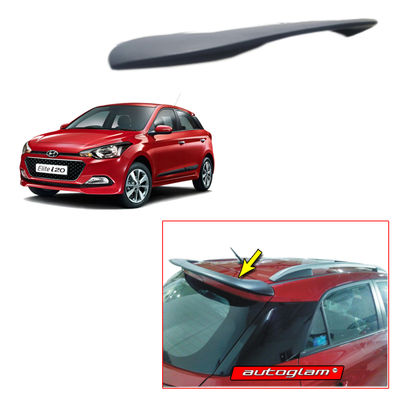 Roof Spoiler  for Hyundai i20 Elite 2014-2018 Models, Color - MATT BLACK, Sporty Style, AGHi20ERSMB1