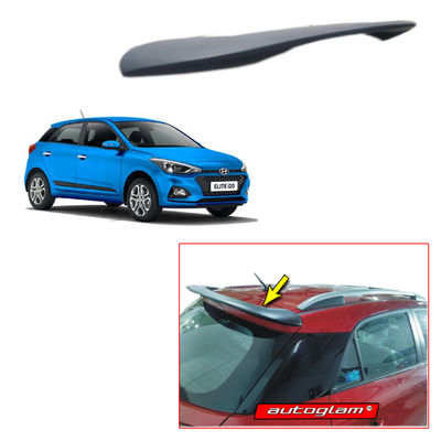 Roof Spoiler  for Hyundai i20 Elite 2018-2020 Models, Color - MATT BLACK, Sporty Style, AGHi20ERSMB2