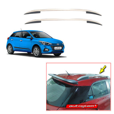 Hyundai i20 2018-2020 Roof Rails, Color - Black with Silver, AGHi205RR2