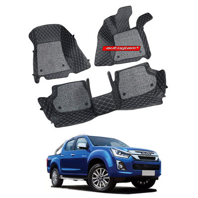 7D Car Mats Compatible with Isuzu D-Max, Color - Black, AGID7D1