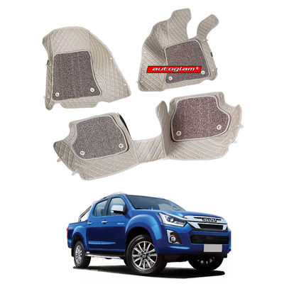 7D Car Mats Compatible with Isuzu D-Max, Color - Beige, AGID7D2