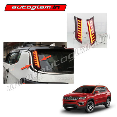 Jeep Compass 2017-2020 Rear Pillar Lights & Tail Brake Lamps, AGJCPL45