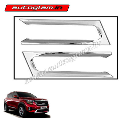 Kia Seltos Chrome Fog Lamp Cover, AGKS687FL