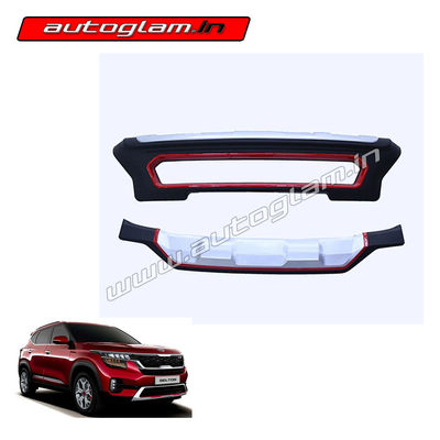 Kia Seltos Front Guard and Rear Diffuser with Red Line, AGKS686RD