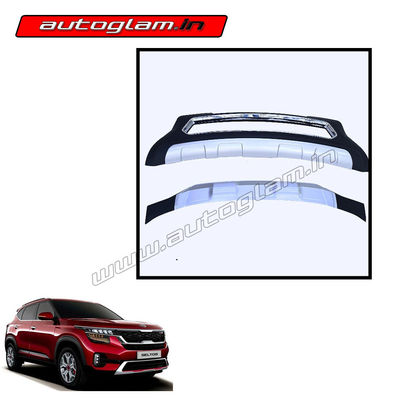 Kia Seltos Front Guard with Chrome Line and Rear Diffuser, AGKS68CRD