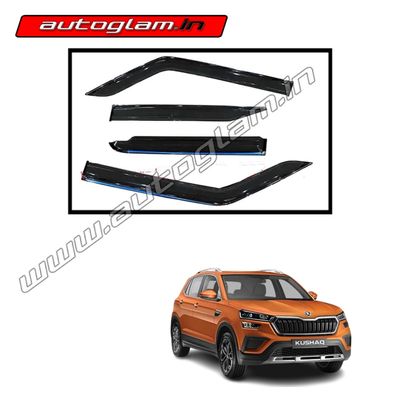 Skoda Kushaq Chrome Line Door Visor, AGSKQCLDV