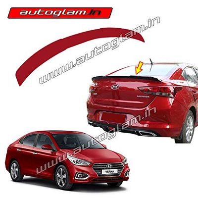 Hyundai Verna 2017+ Lip Spoiler, Color - Fiery Red, AGHV58LSFR