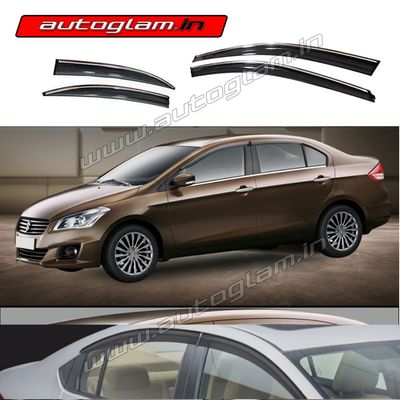 Maruti Suzuki Ciaz 2014+ Wind Visor / Door Visor with Chrome Line, AGMSC18WVCL