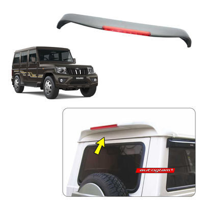 Roof Spoiler with LED Light for Mahindra Bolero 2011-2019, Color - LAKESIDE BROWN, AGMBO52RS