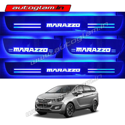 Mahindra Marazzo Door Blue LED Sill Plates-Set of 4 Pcs, AGMM61DSP