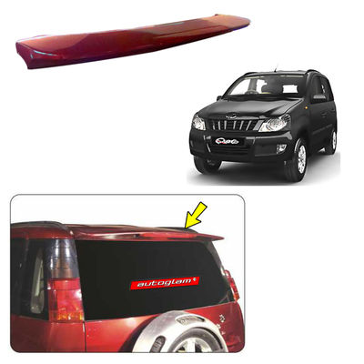 Roof Spoiler with LED Light for Mahindra Quanto, Color - FIERY BLACK, AGMQRSFB