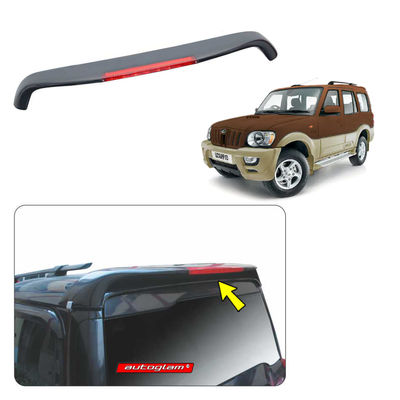 Roof Spoiler with LED Light for Mahindra Scorpio 2002-2014 Models, Color - JAVA BROWN, AGMS02RSJB