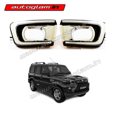 Mahindra Scorpio 2014-2020 LED DRL with Matrix Turn Signal, AGMS29DRL