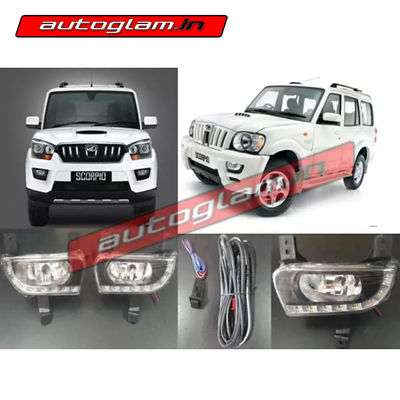 Mahindra Scorpio 2014-2020 LED DRL with Matrix Turn Signal, AGMS012D