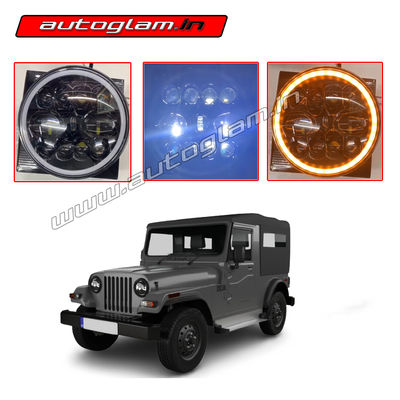 Mahindra Thar 2010-2019 LED Headlights, Set of 2 (Right+Left), AGMT10OP2