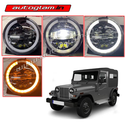 Mahindra Thar 2010-2019 LED Headlights, Set of 2 (Right+Left), AGMT10OP4