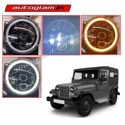 Mahindra Thar 2010-2019 LED Headlights, Set of 2 (Right+Left), AGMT10OP5