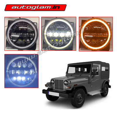 Mahindra Thar 2010-2019 LED Headlights, Set of 2 (Right+Left), AGMT10OP1