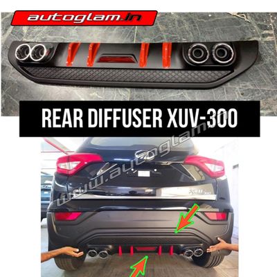 Mahindra XUV300 2019+ Rear Diffuser / Rear Guard / Rear Nudge Guard for all Models, AGMXUV300RD