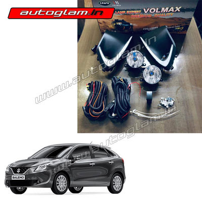 Maruti Suzuki Baleno 2015-2018 LED DRL with Fog Lamp & complete wiring, AGMSB68DRL