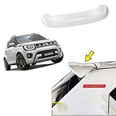 Roof Spoiler for Maruti Suzuki Ignis, Color - Pearl Arctic White, Latest Style, AGMSIRSPAW
