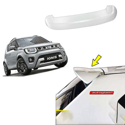 Roof Spoiler for Maruti Suzuki Ignis, Color -Silky Silver, Latest Style, AGMSIRSSS