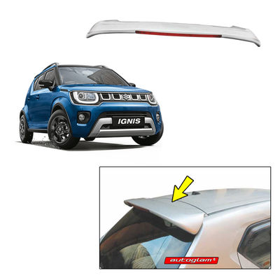 Roof Spoiler with LED Light for Maruti Suzuki Ignis, Color -NEXA BLUE, Latest Style, AGMSI20RSNB