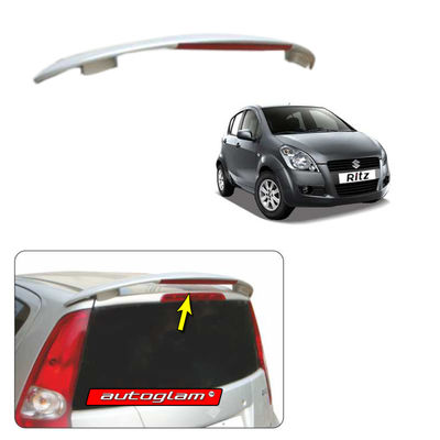 Roof Spoiler with LED Light for Maruti Suzuki Ritz 2009-2012, Color - GLISTENING GREY, Latest Style, AGMSRRSGG