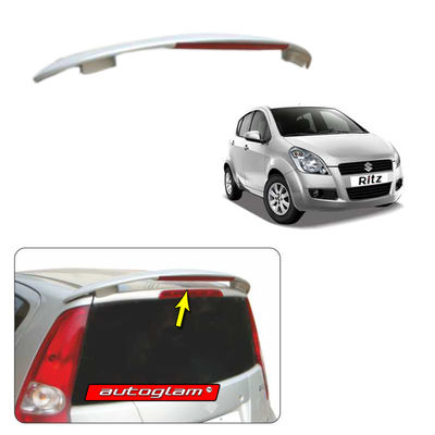 Roof Spoiler with LED Light for Maruti Suzuki Ritz 2009-2012, Color - SUPERIOR WHITE, Latest Style, AGMSRRSSW1