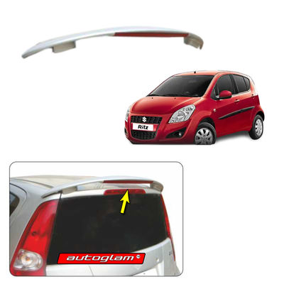 Roof Spoiler with LED Light for Maruti Suzuki Ritz 2012-2017, Color -NEW MYSTIQUE RED, Latest Style, AGMSRRSNMR