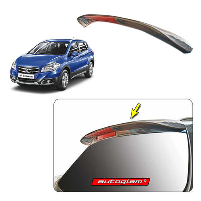 Roof Spoiler with LED Light for Maruti Suzuki S-Cross 2015-2017, Color - URBAN BLUE, Latest Style, AGMSC15RSUB