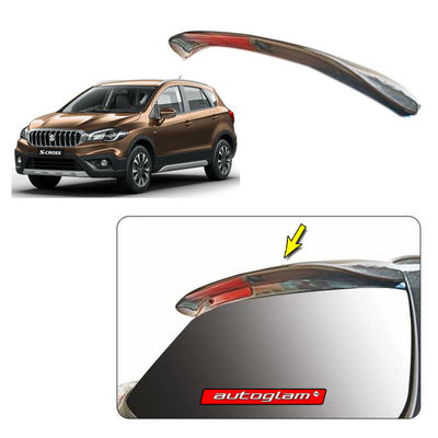 Roof Spoiler with LED Light for Maruti Suzuki S-Cross 2017-2019, Color - CAFFEINE BROWN, Latest Style, 	AGMSC17RSCB