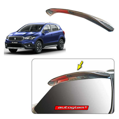 Roof Spoiler with LED Light for Maruti Suzuki S-Cross 2017-2019, Color - NEXA BLUE, Latest Style, AGMSC17RSNB