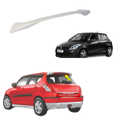 Roof Spoiler for Maruti Suzuki Swift 2011-17, Color - GLISTENING GREY, Latest Style, AGMSS11RSGG1