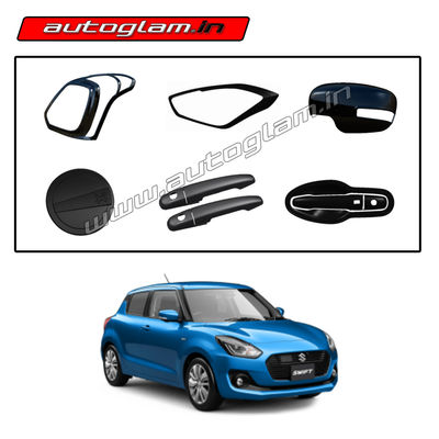 Maruti Suzuki Swift 2018+ Black Show Kit, Set of 6 Items, AGMSSBSK20