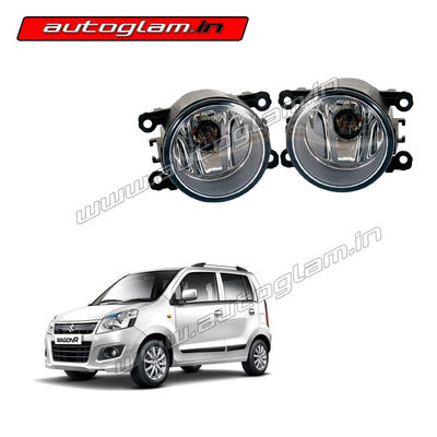 Maruti Suzuki Wagon R Bumper Fog Light Kit with Complete Wiring Relay & Switch 2Pcs, AGMSWR65FL