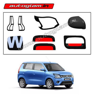 Maruti Suzuki WagonR 2019+ Black Show Kit, Set of 6 Items, AGMSWBSK25