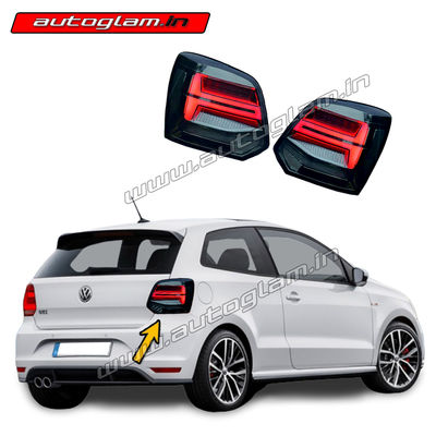 Volkswagen Polo 2010-19  Audi Style LED Tail Light, Color - Smoke, AGVWP509TL