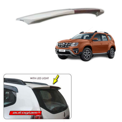 Roof Spoiler with LED Light for Renault Duster 2012-19 Models, Color - Cayenna Orange, AGRDRSCO2