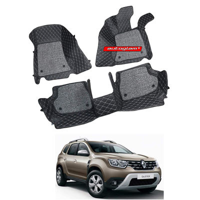 7D Car Mats Compatible with Renault Duster New, Color - Black, AGRDN7D1