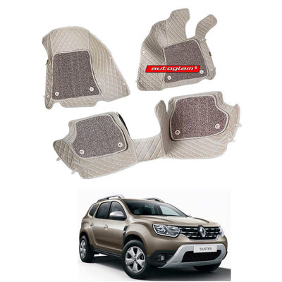 7D Car Mats Compatible with Renault Duster New, Color - Beige, AGRDN7D2