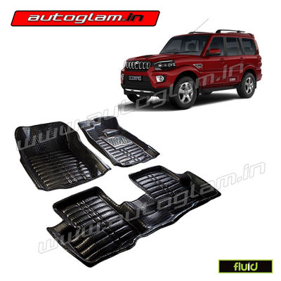 AGMS24BL, 5D MATS FOR MAHINDRA SCORPIO GENX MODELS, Color - BLACK, High Quality Product!