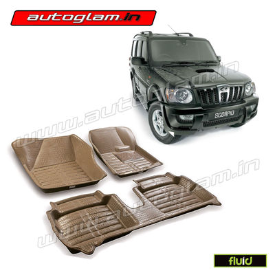 AGMS23BG, 5D MATS FOR MAHINDRA SCORPIO mHAWK MODELS, Color - BEIGE, High Quality Product!