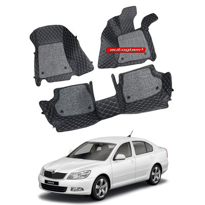 7D Car Mats Compatible with Skoda Laura, Color - Black, AGSL7D1