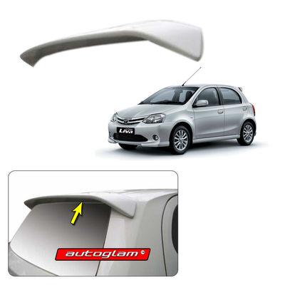 Roof Spoiler for Toyota Etios Liva 2011-2016, Color - SYMPHONY SILVER, AGTEL11RSSS
