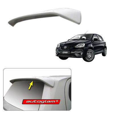 Roof Spoiler for Toyota Etios Liva 2016-2019, Color - CELESTIAL BLACK, AGTEL19RSCB